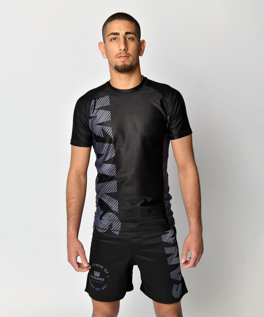 side-wnvs-black-main Side WNVS Short Sleeve Rash Guard - Image 1